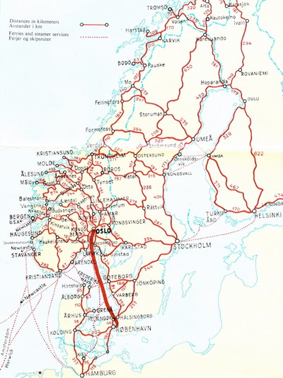 Karte Norge 1973 Map Kl DokMod